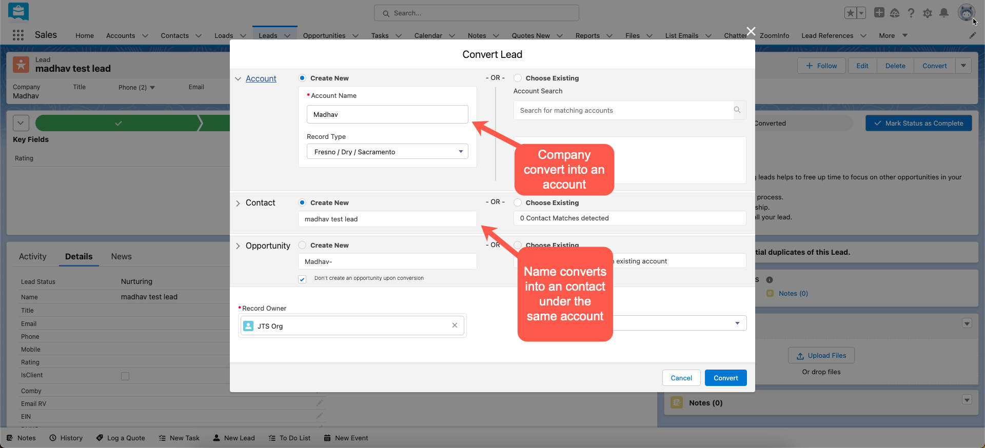 convert lead page